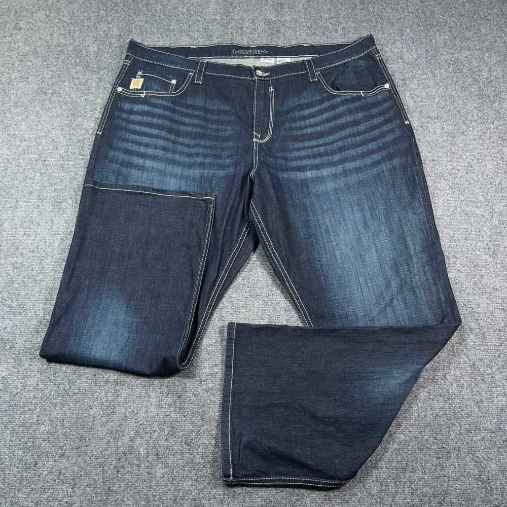Cinch Carter 2.4 Bootcut Jeans Men 44x32 Relaxed Fit Dark Wash Blue Cowboy Rodeo